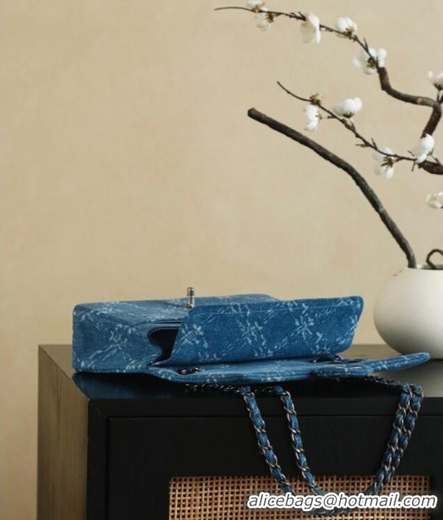 High Quality Chanel Denim Classic Medium Flap Bag A0812 Blue 2025