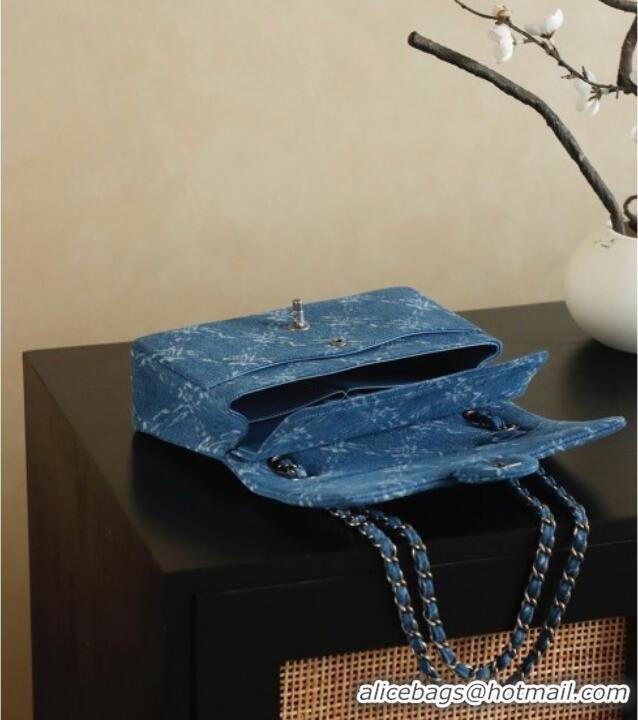 High Quality Chanel Denim Classic Medium Flap Bag A0812 Blue 2025