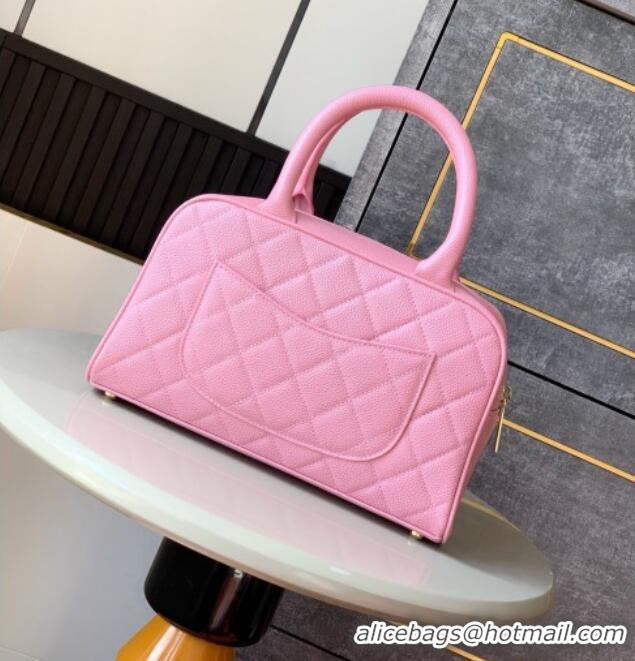 Modern Classic Chanel Grained Calfskin Bowling Bag CH101006 Pink 2025