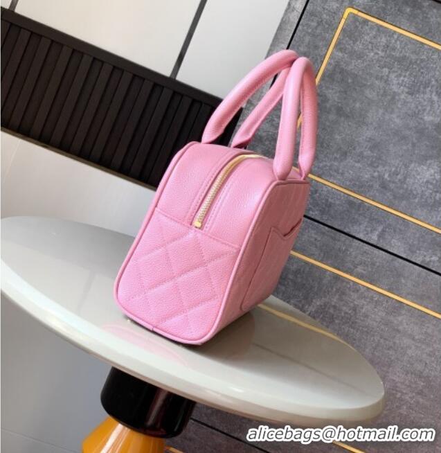 Modern Classic Chanel Grained Calfskin Bowling Bag CH101006 Pink 2025