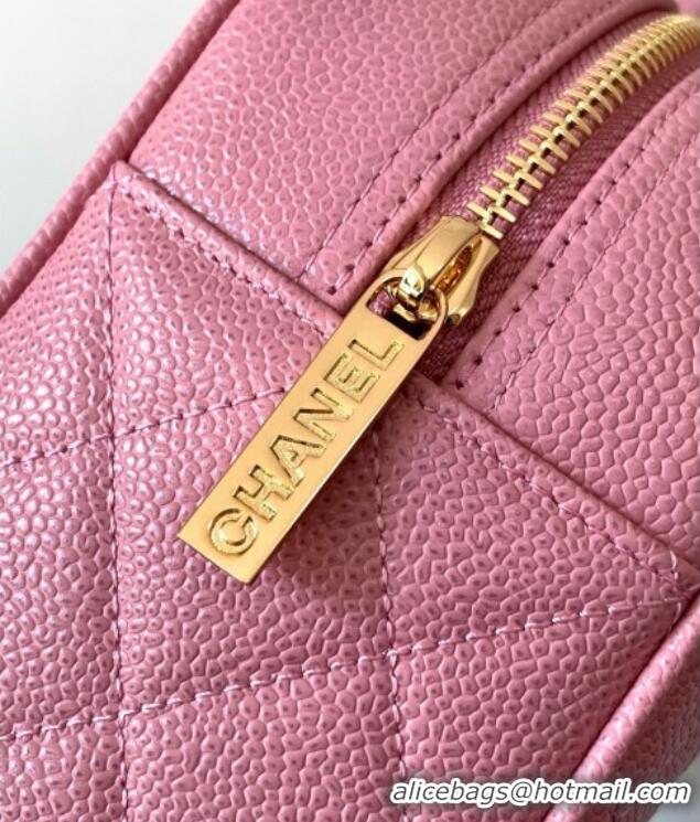 Modern Classic Chanel Grained Calfskin Bowling Bag CH101006 Pink 2025