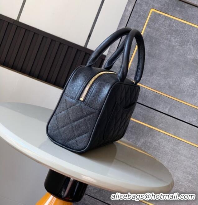 Spot Best Price Chanel Grained Calfskin Bowling Bag CH101006 Black 2025
