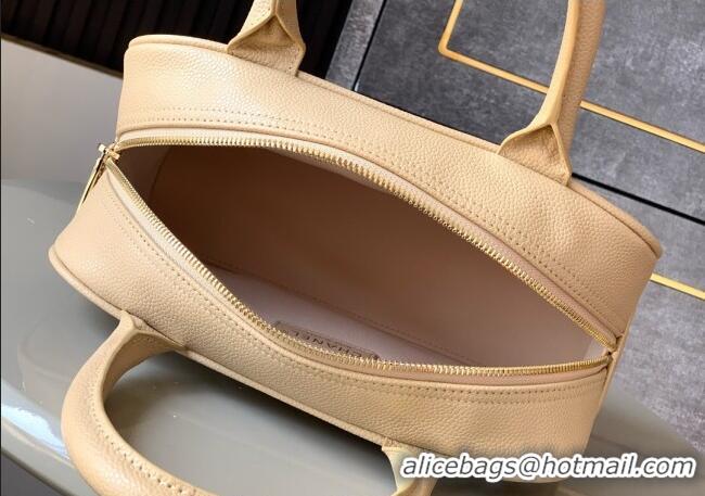 New Cheap Chanel Grained Calfskin Bowling Bag CH101006 Beige 2025