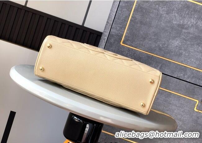 New Cheap Chanel Grained Calfskin Bowling Bag CH101006 Beige 2025