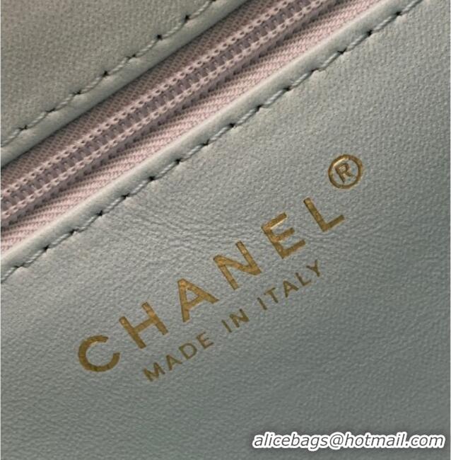 Best Price Chanel Velvet Mini Kelly Shopping Bag AS4416 Light Blue 2025
