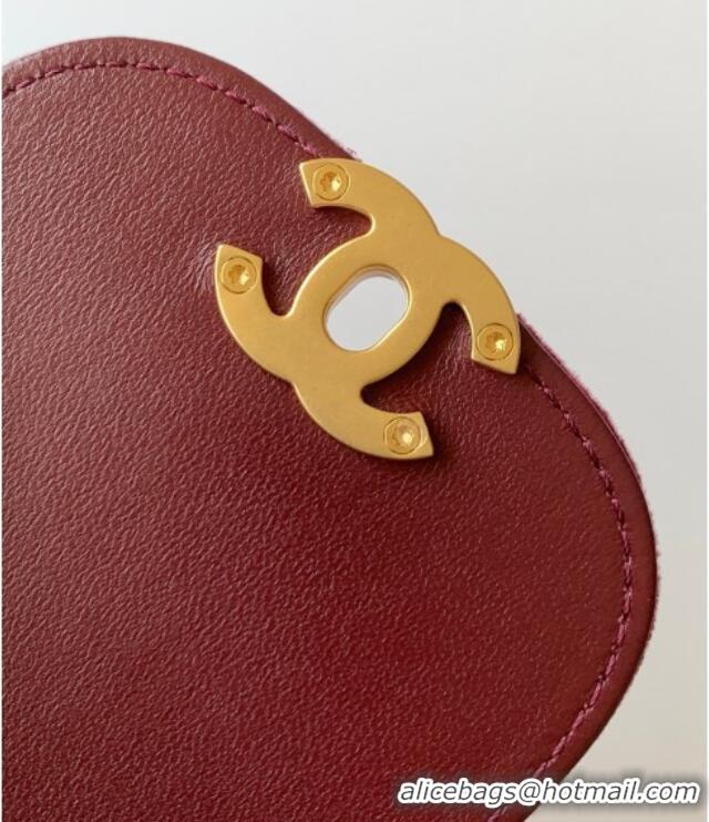 High Quality Chanel Velvet Mini Kelly Shopping Bag AS4416 Dark Red 2025
