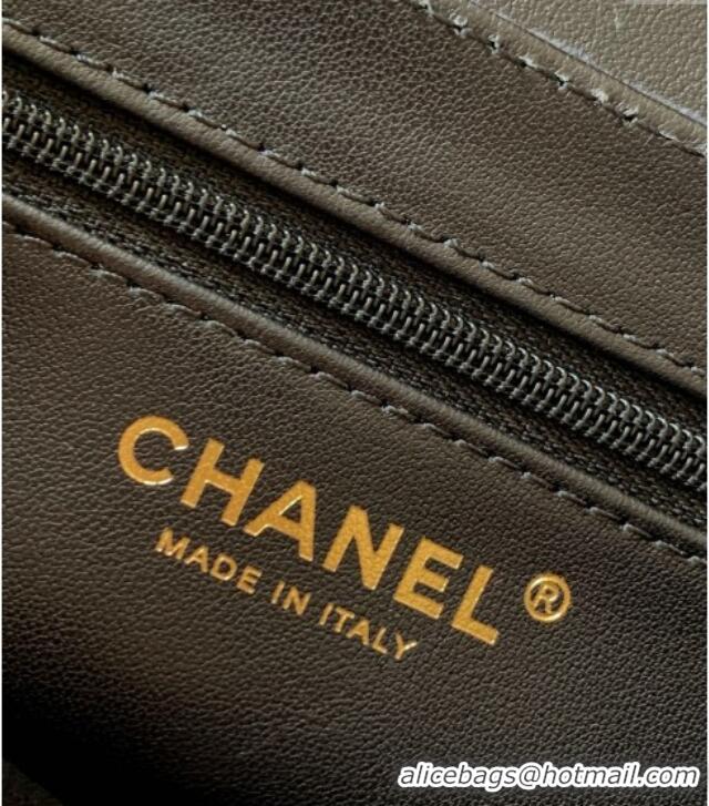 Modern Classic Chanel Velvet Mini Kelly Shopping Bag AS4416 Black 2025