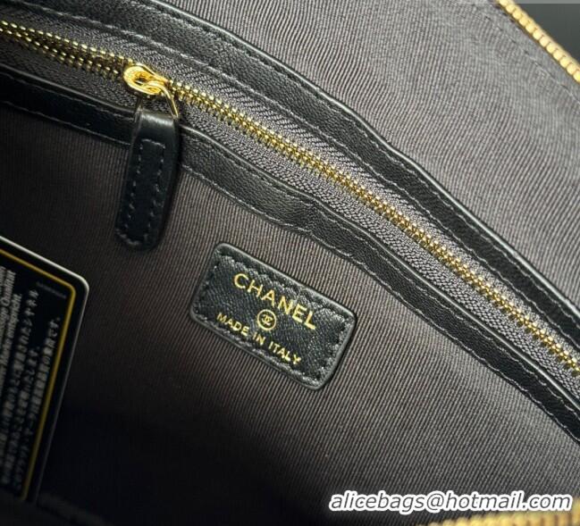 Top Quality Chanel Lambskin Leboy 2.55 Pouch 9847-1 Black/Gold 2025