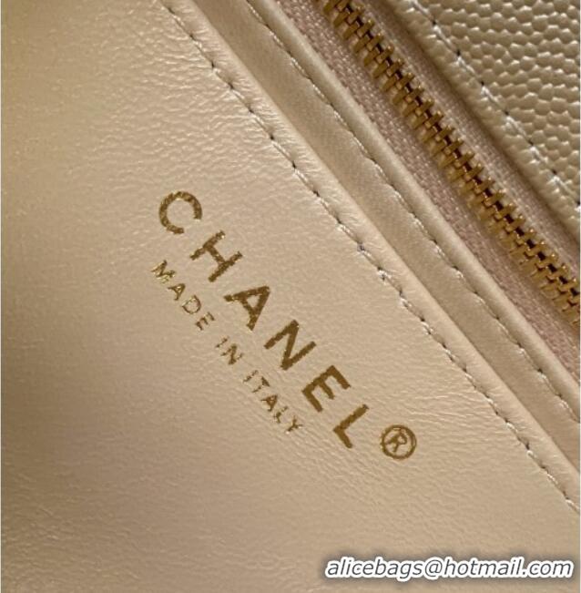 Luxury Classic Chanel Grained Calfskin Square Mini Flap Bag with CC Chain AS5758 Gold 2025