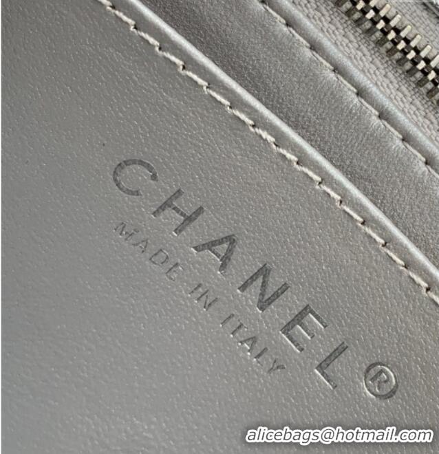 Chic Discount Chanel Grained Calfskin Square Mini Flap Bag with CC Chain AS5758 Silver 2025