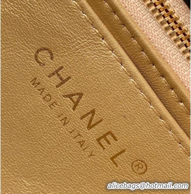 New Discount Chanel Shiny Lambskin Square Mini Flap Bag with CC Chain AS5758 Black 2025