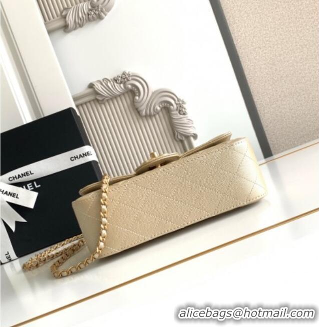 Grade Quality Chanel Grained Calfskin Mini Flap Bag with CC Chain AS5759 Gold 2025