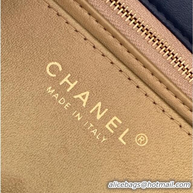Grade Quality Chanel Shiny Lambskin Mini Flap Bag with CC Chain AS5759 Black 2025