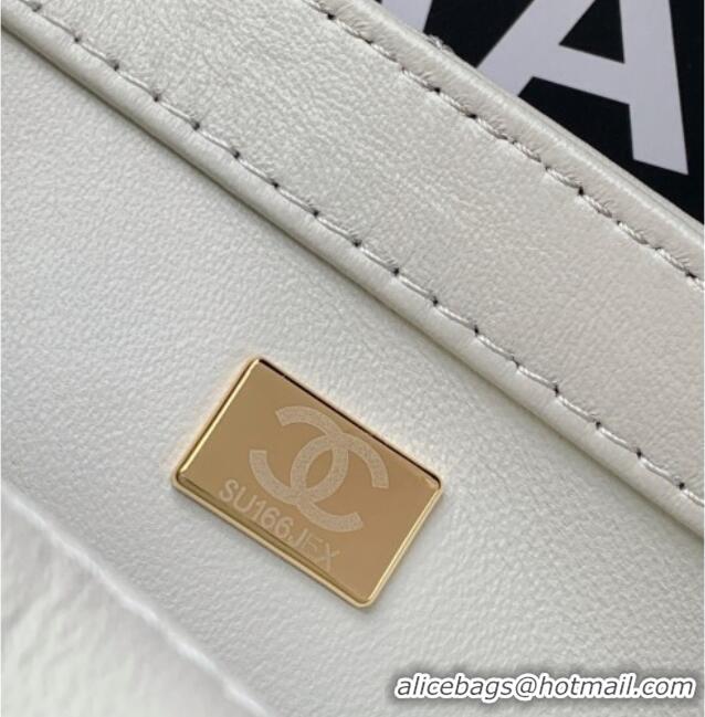 New Design Chanel Shiny Lambskin Mini Flap Bag with CC Chain AS5759 Light Grey 2025