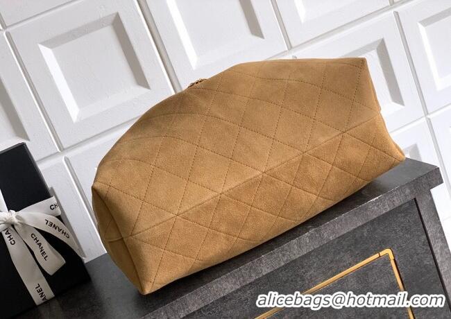 Luxury Classic Chanel Quilted Soft Suede Hobo Bag CH101101 Brown 2025