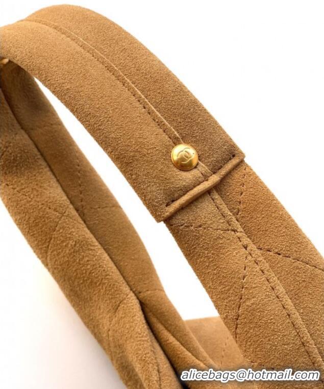 Luxury Classic Chanel Quilted Soft Suede Hobo Bag CH101101 Brown 2025
