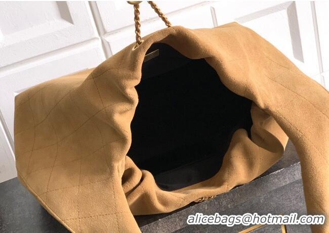 Luxury Classic Chanel Quilted Soft Suede Hobo Bag CH101101 Brown 2025