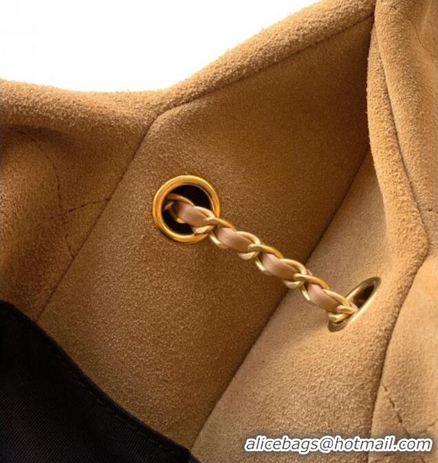 Luxury Classic Chanel Quilted Soft Suede Hobo Bag CH101101 Brown 2025