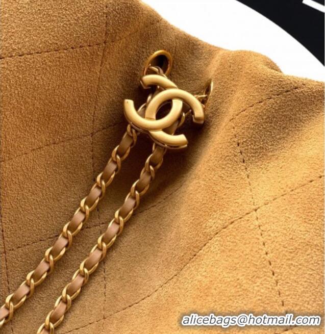 Luxury Classic Chanel Quilted Soft Suede Hobo Bag CH101101 Brown 2025