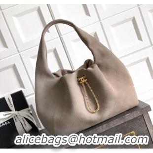 Inexpensive Chanel Quilted Soft Suede Hobo Bag CH101101 Grey 2025