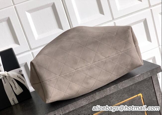 Inexpensive Chanel Quilted Soft Suede Hobo Bag CH101101 Grey 2025