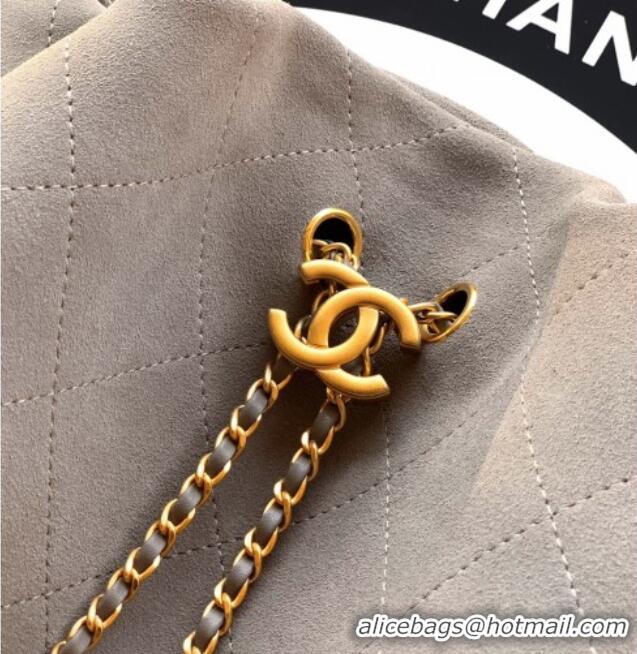 Inexpensive Chanel Quilted Soft Suede Hobo Bag CH101101 Grey 2025