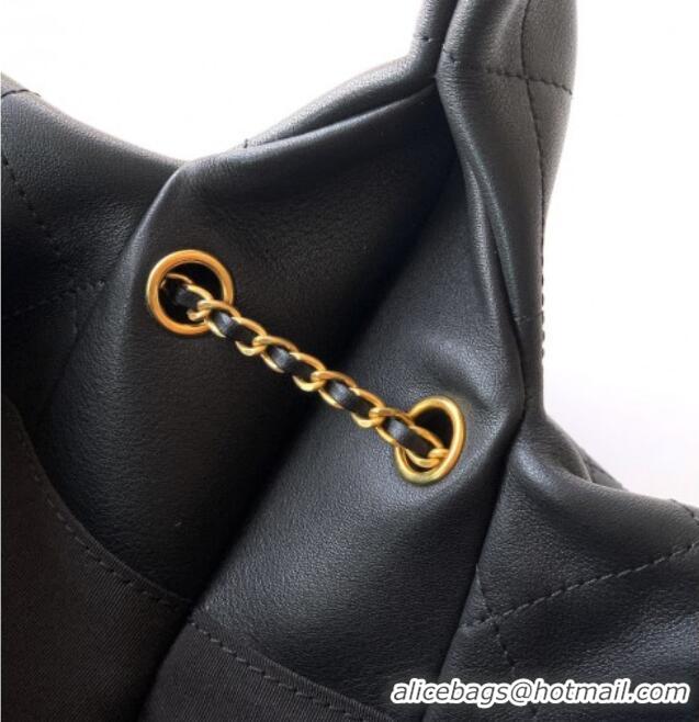 Market Sells Chanel Quilted Soft Leather Hobo Bag CH101101 Black 2025