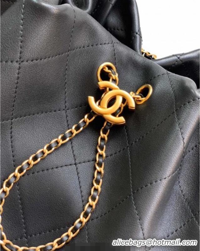 Market Sells Chanel Quilted Soft Leather Hobo Bag CH101101 Black 2025
