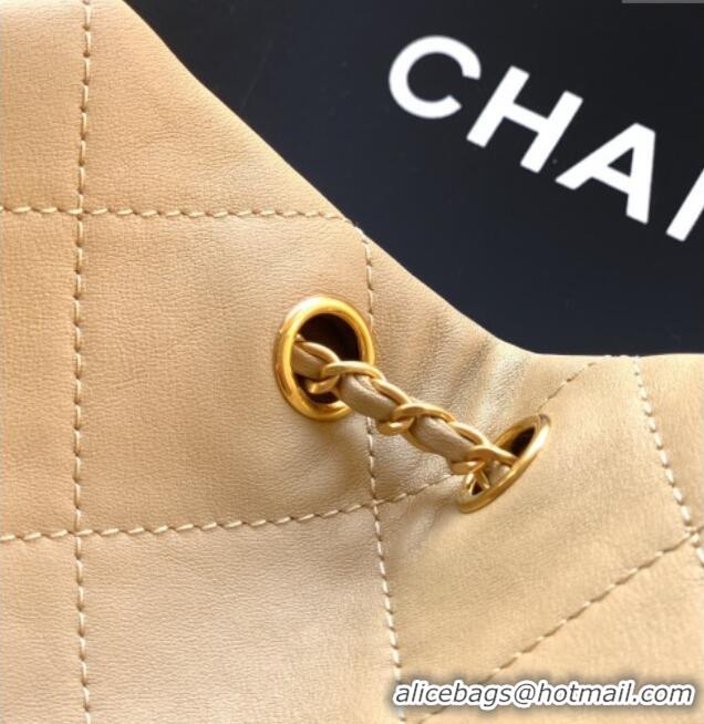 Low Cost Chanel Quilted Soft Leather Hobo Bag CH101101 Apricot 2025