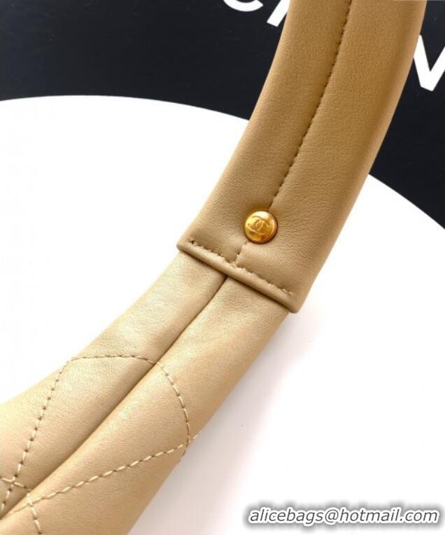 Low Cost Chanel Quilted Soft Leather Hobo Bag CH101101 Apricot 2025