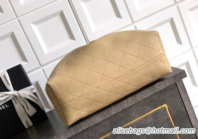 Low Cost Chanel Quilted Soft Leather Hobo Bag CH101101 Apricot 2025