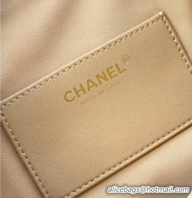 Low Cost Chanel Quilted Soft Leather Hobo Bag CH101101 Apricot 2025