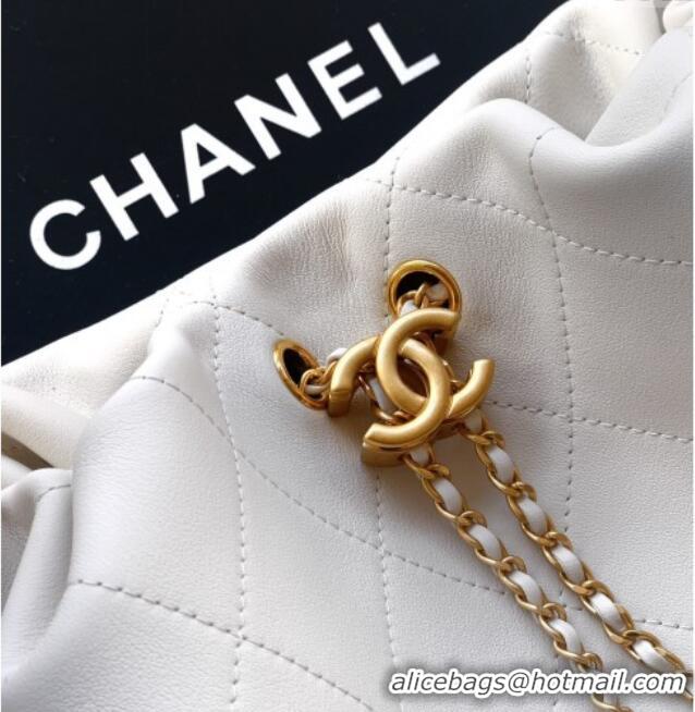 Luxury Cheap Chanel Quilted Soft Leather Hobo Bag CH101101 White 2025