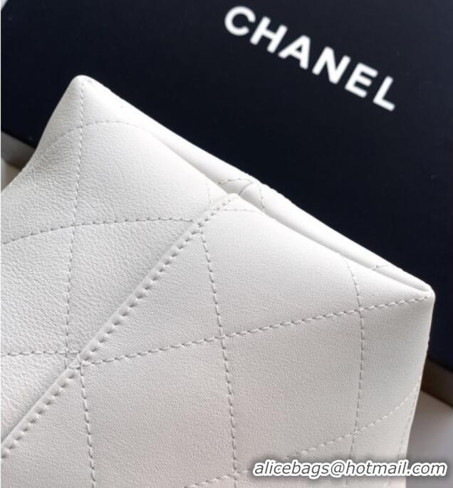 Luxury Cheap Chanel Quilted Soft Leather Hobo Bag CH101101 White 2025
