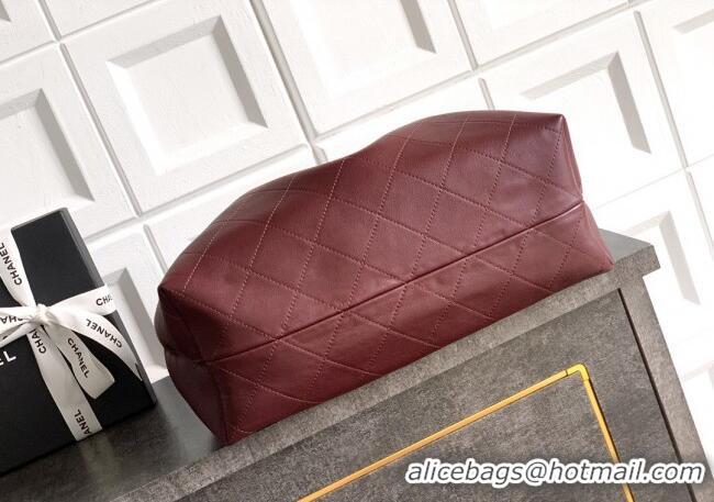 Well Crafted Chanel Quilted Soft Leather Hobo Bag CH101101 Burgundy 2025