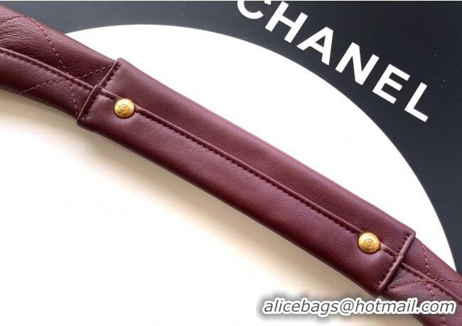 Well Crafted Chanel Quilted Soft Leather Hobo Bag CH101101 Burgundy 2025