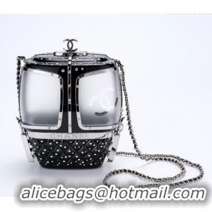 Well Crafted Chanel Snow Evening Bag with Strass AS1200 Black 2025