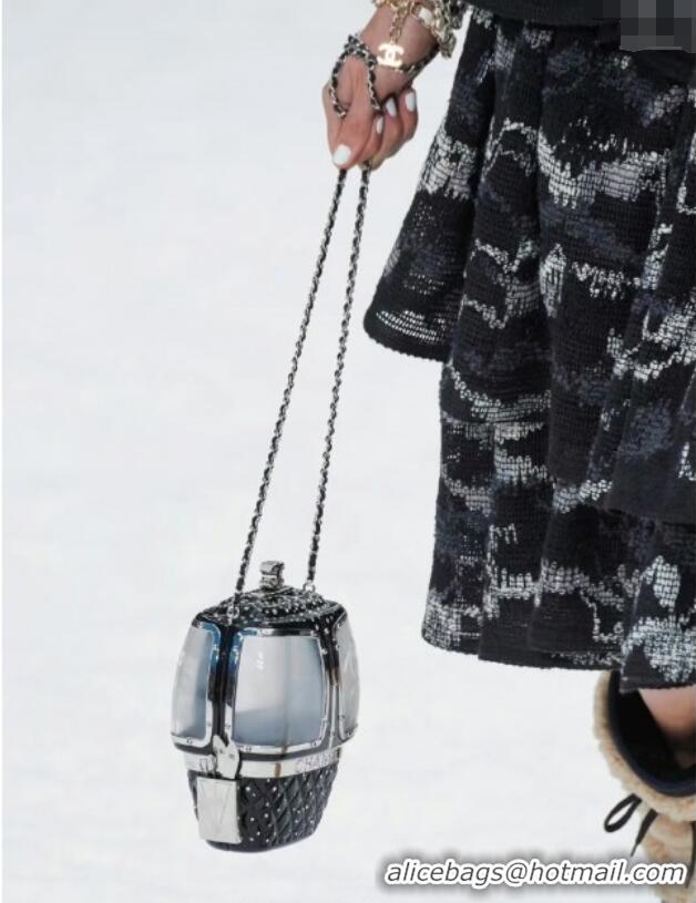 Well Crafted Chanel Snow Evening Bag with Strass AS1200 Black 2025