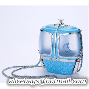 Top Design Chanel Snow Evening Bag with Strass AS1200 Blue 2025