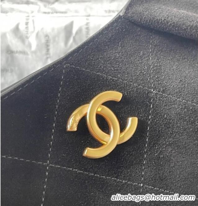 Particularly Recommended Chanel Suede Hobo Bag AS5978 Black 2025