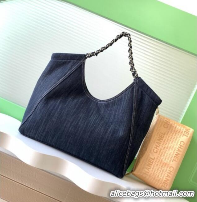 Market Sells Chanel Denim Large Shopping Bag AS2138 Midnight Blue 2025