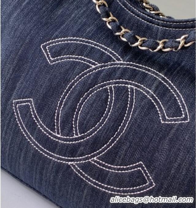 Market Sells Chanel Denim Large Shopping Bag AS2138 Midnight Blue 2025