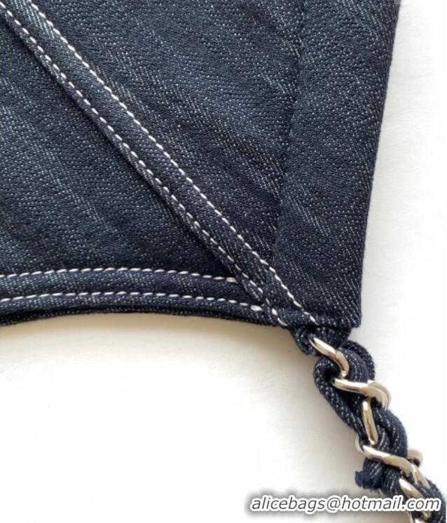Market Sells Chanel Denim Large Shopping Bag AS2138 Midnight Blue 2025