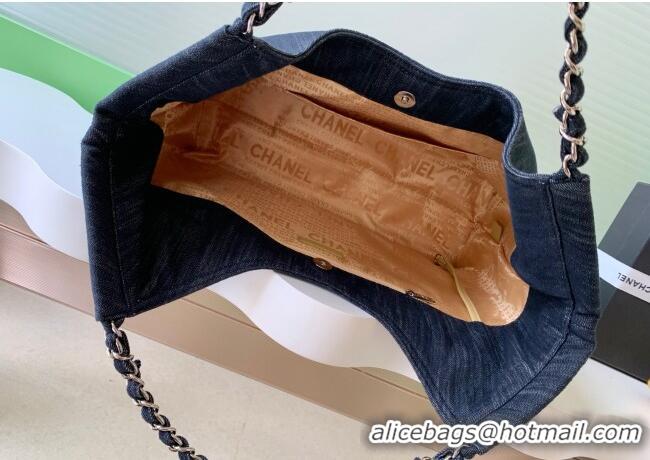 Market Sells Chanel Denim Large Shopping Bag AS2138 Midnight Blue 2025