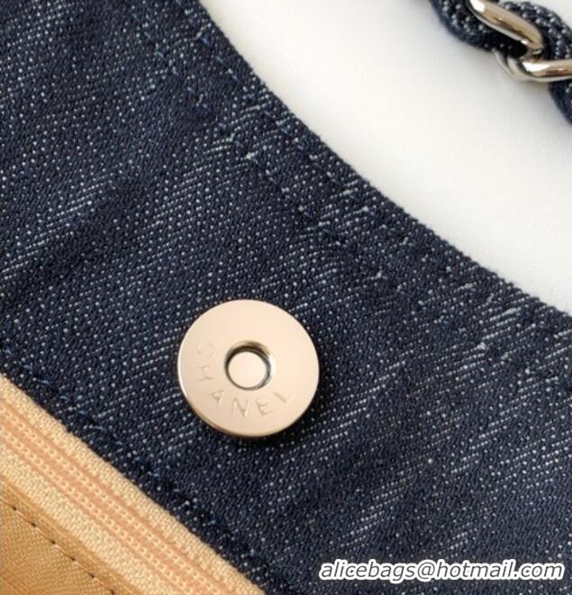 Market Sells Chanel Denim Large Shopping Bag AS2138 Midnight Blue 2025