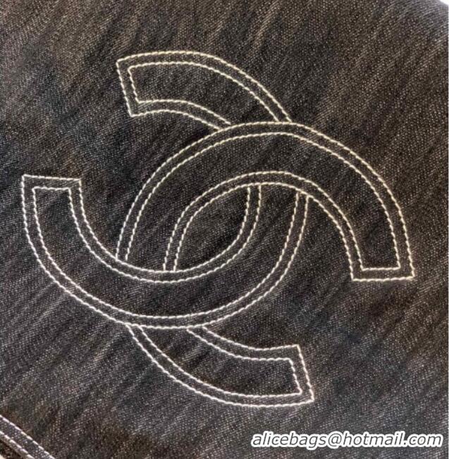 Sophisticated Discount Chanel Denim Large Shopping Bag AS2138 Black 2025