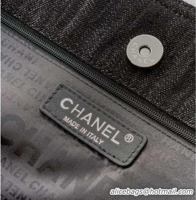 Sophisticated Discount Chanel Denim Large Shopping Bag AS2138 Black 2025