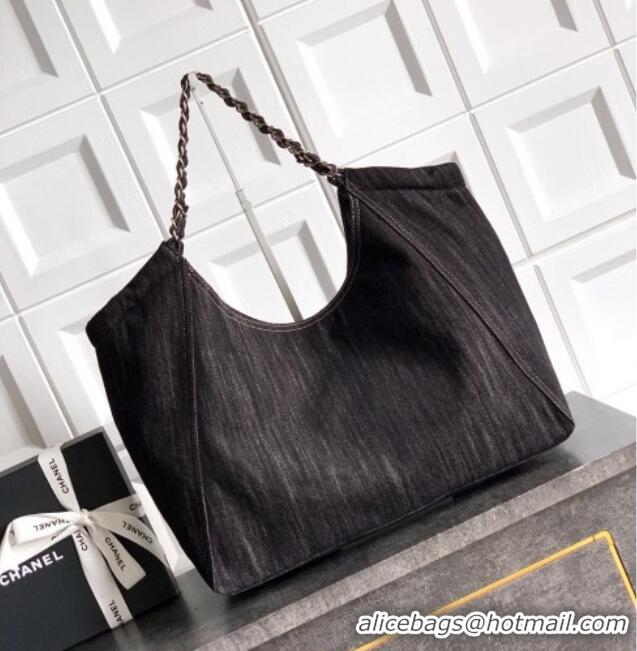 Market Sells Chanel Denim Medium Shopping Bag AS2138 Black 2025