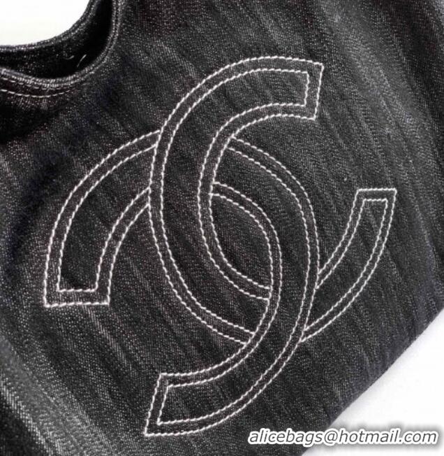 Market Sells Chanel Denim Medium Shopping Bag AS2138 Black 2025