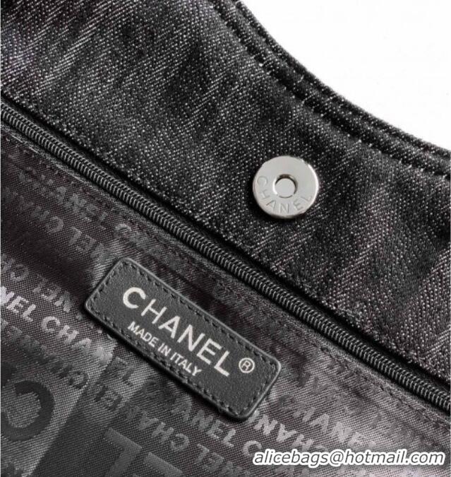 Market Sells Chanel Denim Medium Shopping Bag AS2138 Black 2025